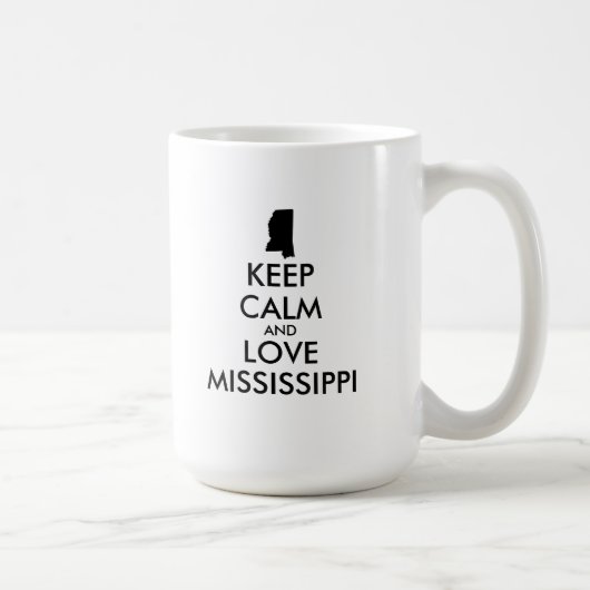  KEEP KALM EN VERLIES MISSISSIPPI KOFFIEMOK (Rechts)