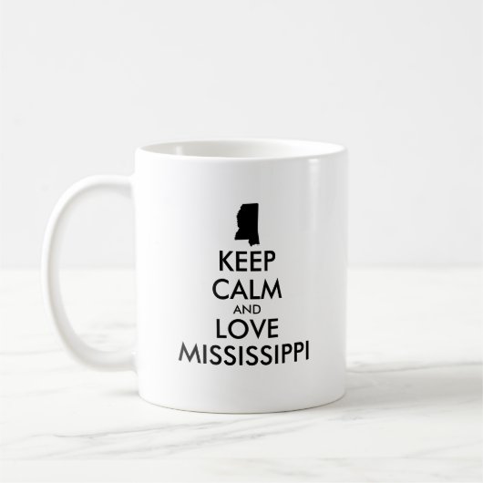  KEEP KALM EN VERLIES MISSISSIPPI KOFFIEMOK (Links)
