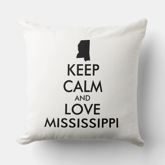  KEEP KALM EN VERLIES MISSISSIPPI KUSSEN (Voorkant)