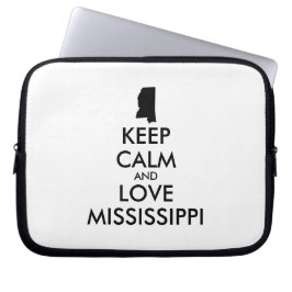  KEEP KALM EN VERLIES MISSISSIPPI LAPTOP SLEEVE