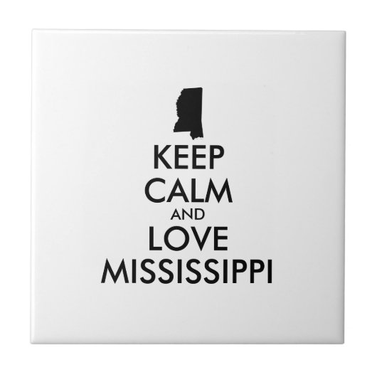  KEEP KALM EN VERLIES MISSISSIPPI TEGELTJE (Voorkant)
