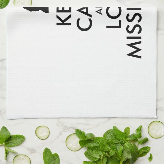  KEEP KALM EN VERLIES MISSISSIPPI THEEDOEK (Gevouwen)