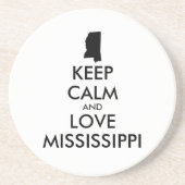  KEEP KALM EN VERLIES MISSISSIPPI ZANDSTEEN ONDERZETTER (Voorkant)