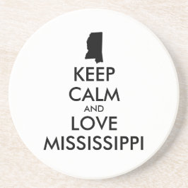  KEEP KALM EN VERLIES MISSISSIPPI ZANDSTEEN ONDERZETTER