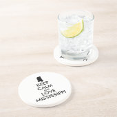  KEEP KALM EN VERLIES MISSISSIPPI ZANDSTEEN ONDERZETTER (Zijkant)