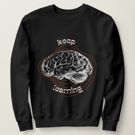Keep Learning Inspirational Hoodie Trui (Design voorkant)