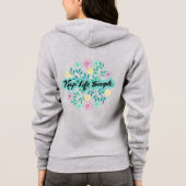 Keep Life Simple Bloemrijke Hoodie | Minimalistisc (Achterkant)