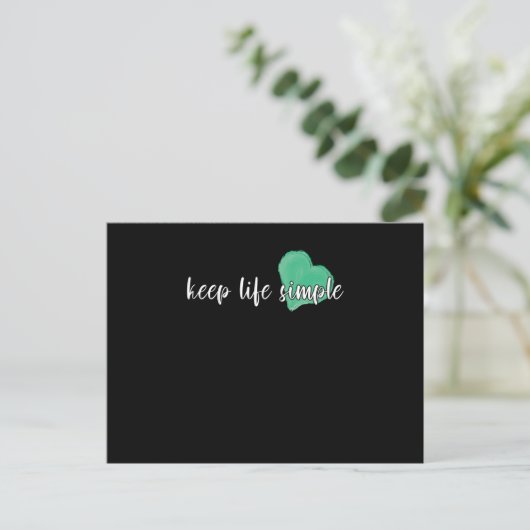 Keep Life Simple Saying Quote Wise Deep Briefkaart (Staand voorkant)