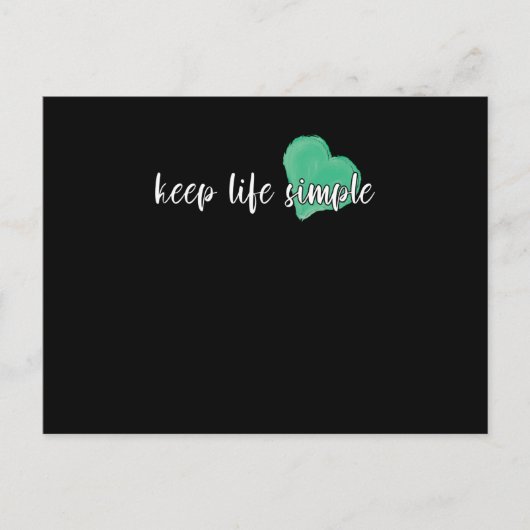 Keep Life Simple Saying Quote Wise Deep Briefkaart (Voorkant)