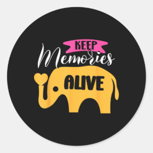 Keep Memories Alive alzheimer Awareness Ronde Sticker