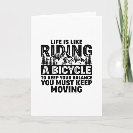 KEEP MOVING BICYCLE BALANCE Greeting Card Kaart (Voorkant)