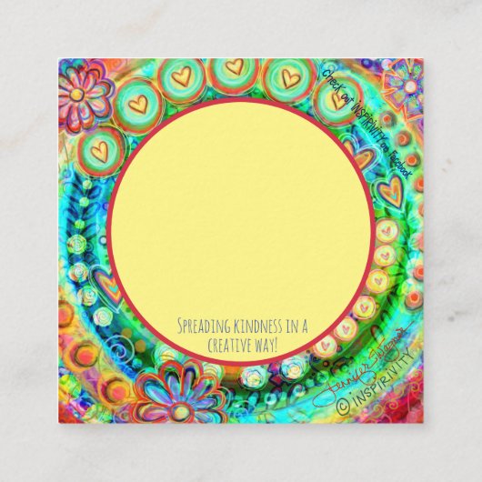 “Keep Moving Forward ” Inspirivity Kindness cards Vierkante Visitekaartje (Achterkant)