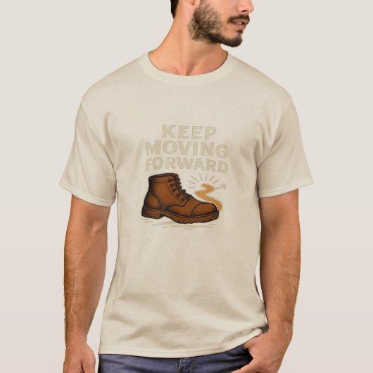 Keep Moving Forward Motivational  Mens T-Shirt  (Voorkant)