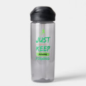 Keep Moving Forward Sports Water Bottle Waterfles (Achterkant)