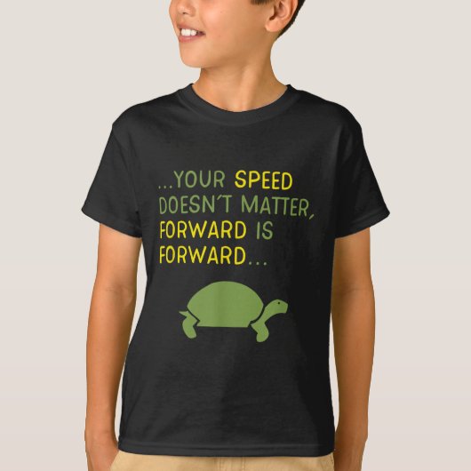 Keep Moving Forward Turtle - Sitive Motivational M T-shirt (Voorkant)