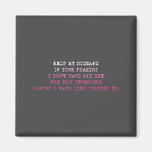 Keep My Husband In Your Prayers Funny Saying Quote Magneet (Voorkant)