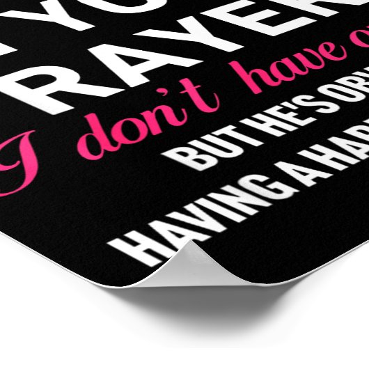 Keep My Husband In Your Prayers Funny Saying Quote Poster (Hoek)