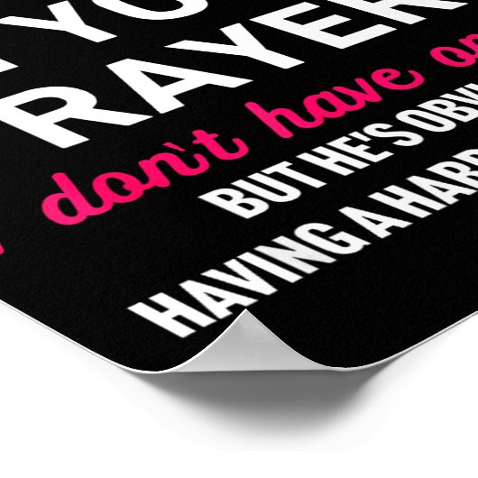 Keep My Husband In Your Prayers Funny Saying Quote Poster (Hoek)