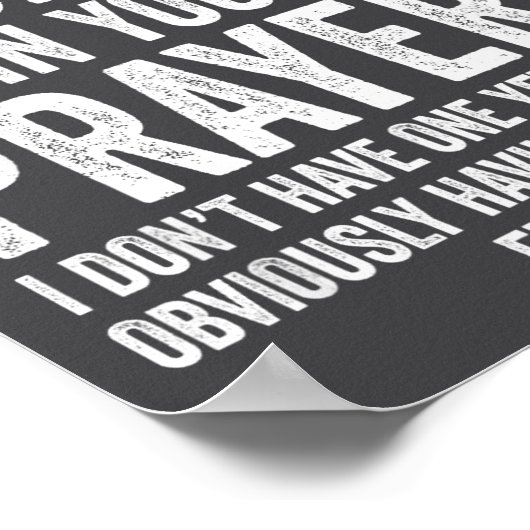 Keep My Husband In Your Prayers Funny Singles Humo Poster (Hoek)