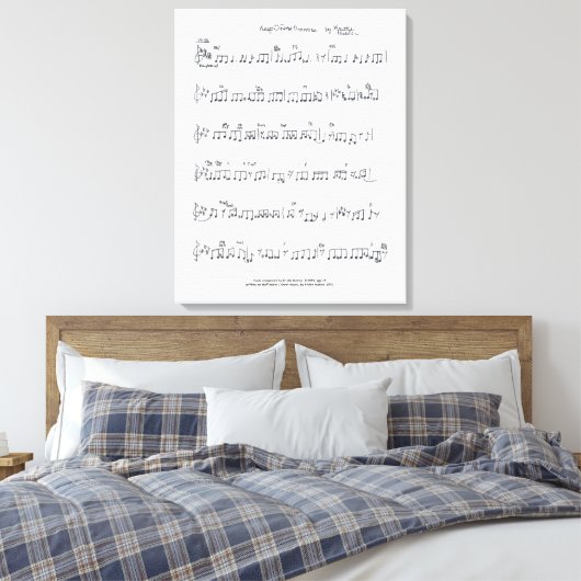 Keep Of The Promise Bladmuziek Canvas Print (Insitu (Slaapkamer))