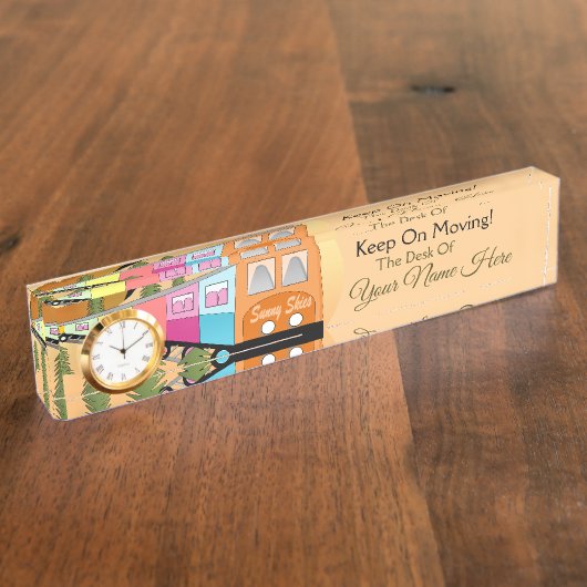 Keep On Moving Unique Train Custom Naambordje (Zijkant)