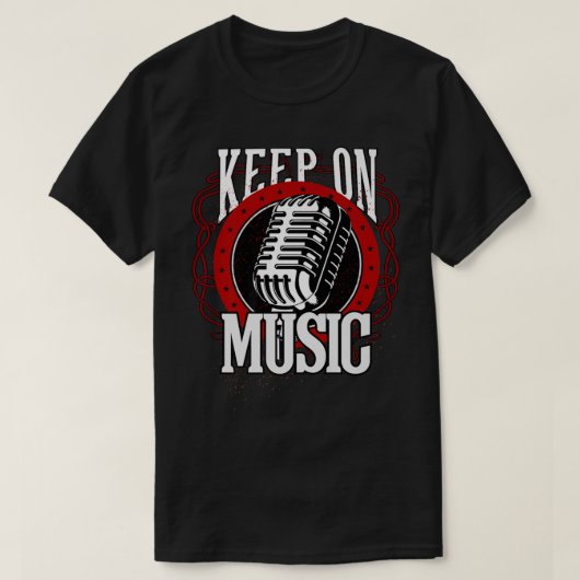 Keep On Music Musical Music T-shirt (Design voorkant)