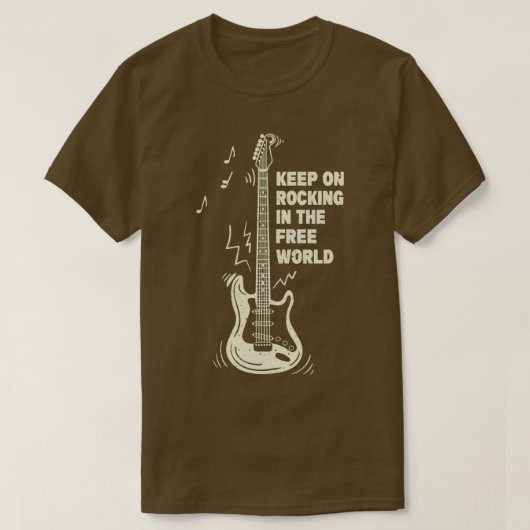 Keep On Rockin in the Free World T-shirt (Design voorkant)