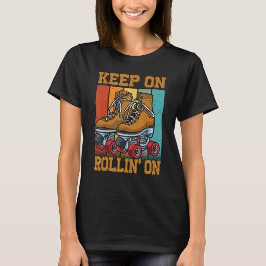 Keep On Rollin' On - Grappige Roller Derby - Schaa T-shirt (Voorkant)