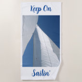 Keep on Sailin' Beach handdoek (Voorkant)