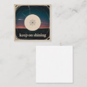 Keep On Shining Vierkante Visitekaartje (Voorkant / Achterkant)