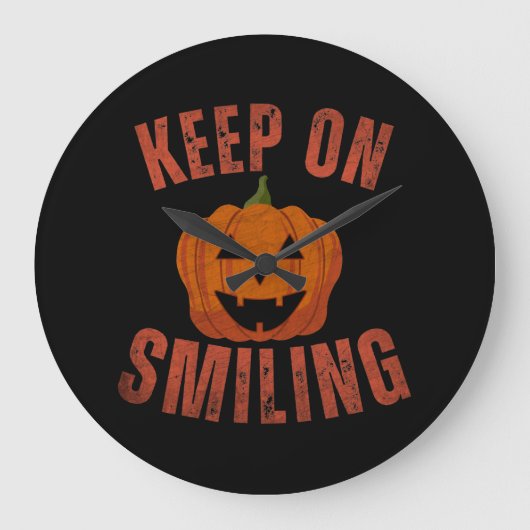 KEEP ON SMILING HALLOWEEN GIFT GROTE KLOK (Voorkant)