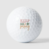 Keep On Smiling Inspirational Quote Minimalist Golfballen (Voorkant)