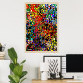 Keep On Splattering Paint Splatter Poster (Thuiskantoor)