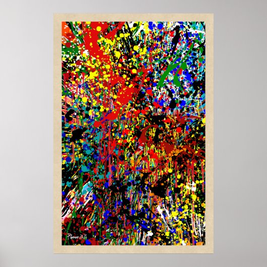 Keep On Splattering Paint Splatter Poster (Voorkant)