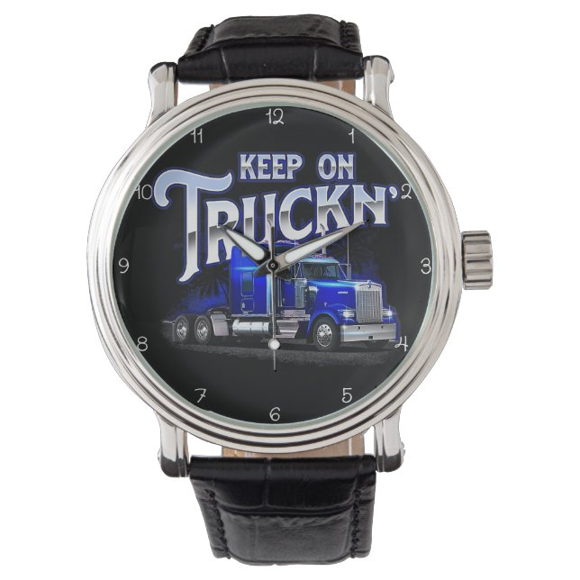 Keep On Truckin' Blue Rig Horloge (Voorkant)