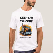 KEEP ON TRUCKIN' MEN'S WHITE BASIC STYLE T-SHIRT (Voorkant)