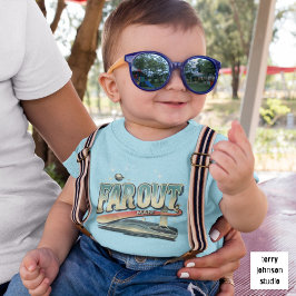 Keep On Truckin’ Retro 60s gepersonaliseerd blauw Kinder Shirts