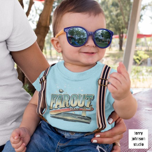 Keep On Truckin’ Retro 60s gepersonaliseerd blauw Kinder Shirts