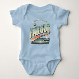 Keep On Truckin’ Retro 60s gepersonaliseerd blauw Romper