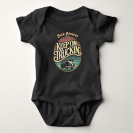 Keep On Truckin’ Retro 60s gepersonaliseerd Romper