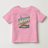 Keep On Truckin’ Retro 60s Gepersonaliseerd Roze Kinder Shirts (Voorkant)