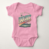 Keep On Truckin’ Retro 60s Gepersonaliseerd Roze Romper (Voorkant)