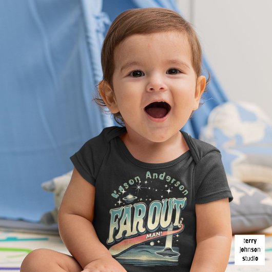 Keep On Truckin’ Retro 60s Gepersonaliseerd Roze Romper