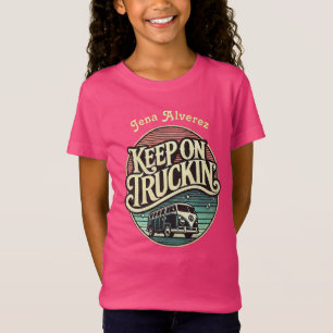 Keep On Truckin’ Retro 60s gepersonaliseerd T-shirt
