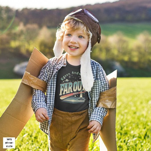 Keep On Truckin’ Retro 60s Gepersonaliseerd Zwart Kinder Shirts