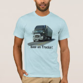 "Keep on Truckin'" vrachtwagenchauffeur T-shirt (Voorkant)