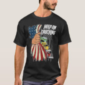 Keep On Trucking Flag Us T-shirt (Voorkant)