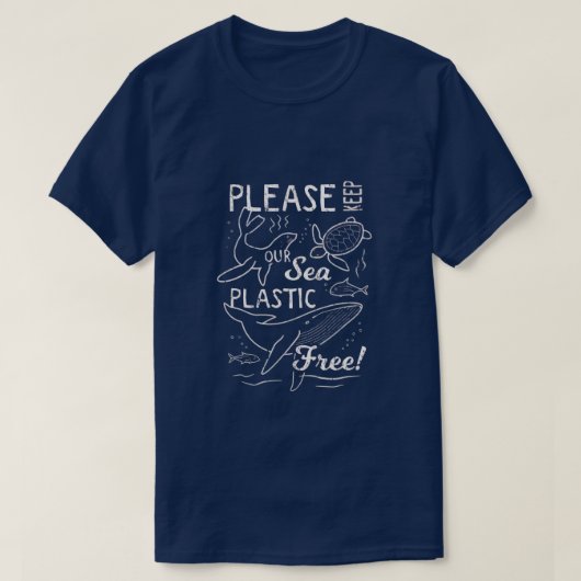 "Keep Our Sea Plastic-Free – Ocean Friends Edition T-shirt (Design voorkant)
