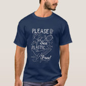 "Keep Our Sea Plastic-Free – Ocean Friends Edition T-shirt (Voorkant)