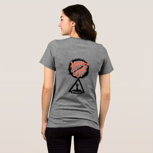 "Keep Out: Enter at Your Own Risk" Tee Tri-Blend Shirt (Achterkant volledig)